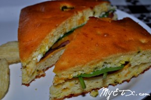 Cornbread sandwich