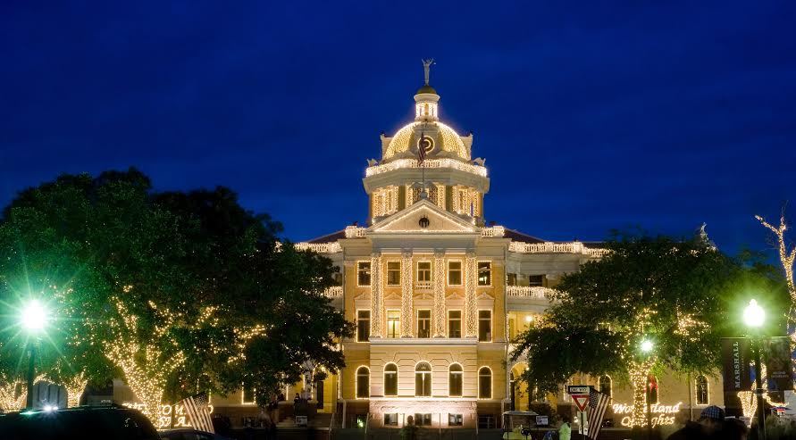 Historical Harrrison County Courthouse is the center stage event for 27th Annual Wonderland of Lights Festival that begins Novembe 27